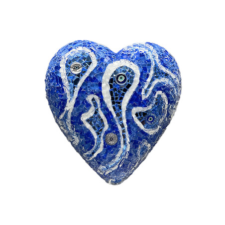 Unique Mosaic Hearts by Efi Chrysi