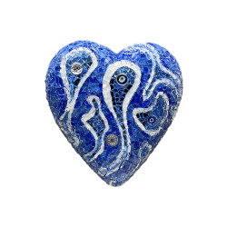 Unique Mosaic Hearts by Efi Chrysi