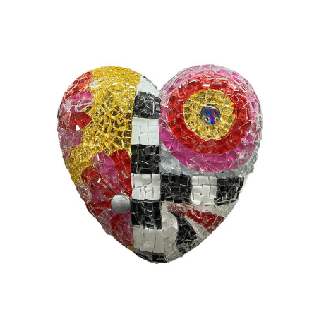Unique Mosaic Hearts by Efi Chrysi