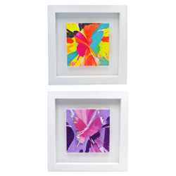 3D Butterflies Framed.
